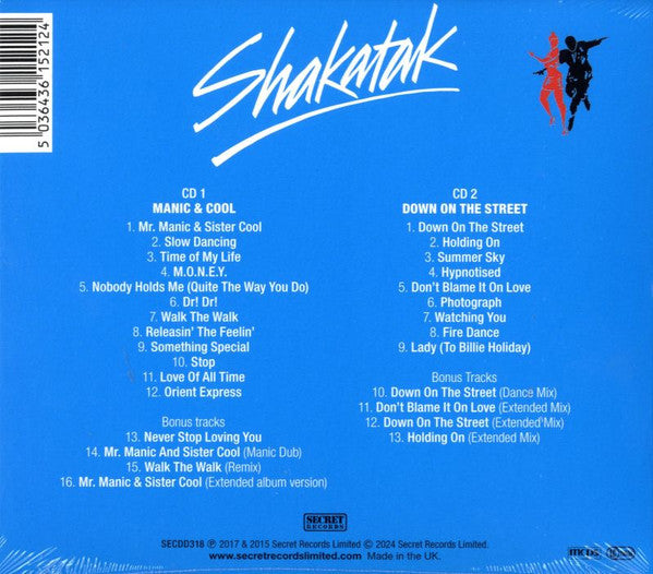 Shakatak : Manic & Cool / Down On The Street (2xCD, Album, Comp)