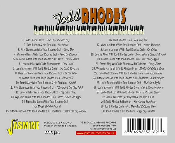 Todd Rhodes : Your Mouth Got A Hole In It! 1947-1957 (CD, Comp, Mono)