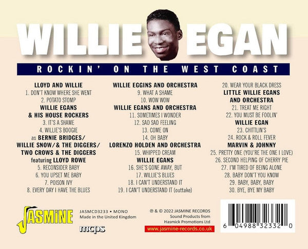 Willie Egan : Rockin' At The West Coast (CD, Comp, Mono)
