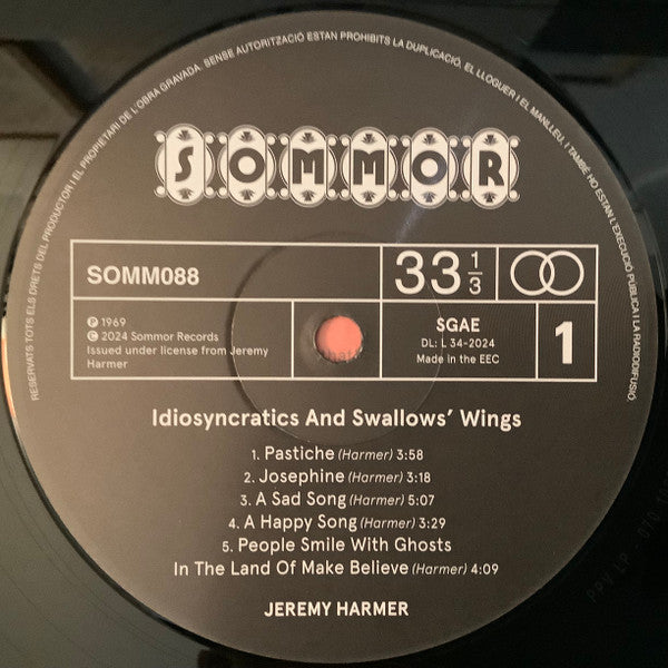 Jeremy Harmer : Idiosyncratics And Swallows Wings (LP, Album, RE)
