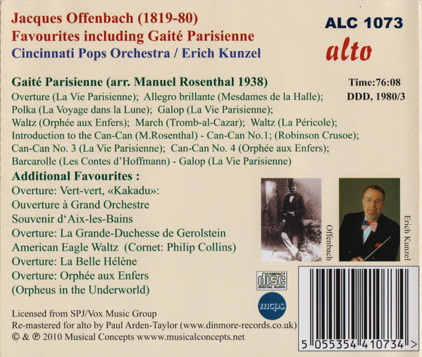 Jacques Offenbach, Erich Kunzel, Cincinnati Pops Orchestra : Offenbach Favourites (CD, Comp, RM)