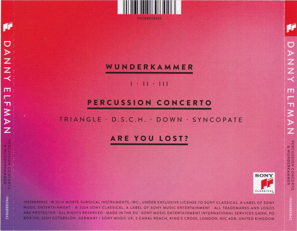 Danny Elfman, Colin Currie, Royal Liverpool Philharmonic Orchestra, JoAnn Falletta : Percussion Concerto; Wunderkammer (CD, Album)
