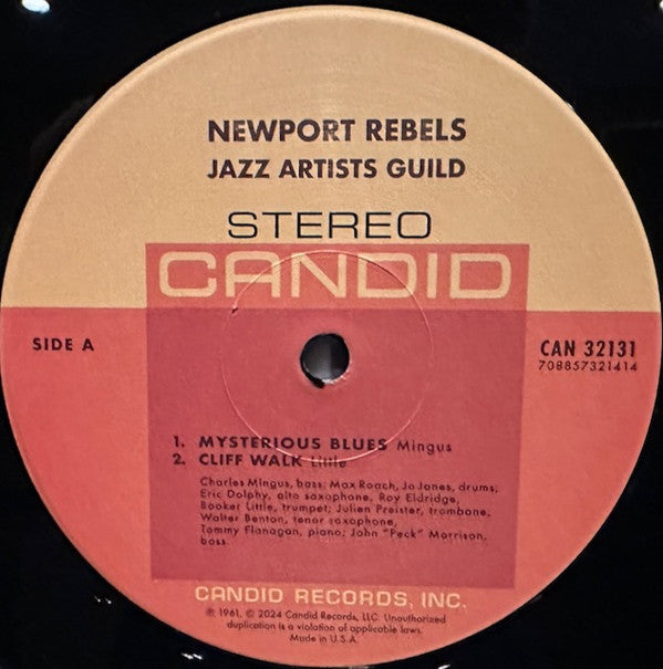 Charles Mingus, Eric Dolphy, Roy Eldridge, Jo Jones : Newport Rebels / Jazz Artists Guild (LP, Album, RE, RM, 180)