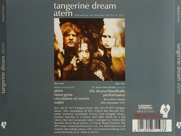 Tangerine Dream : Atem (2xCD, Album, RE, RM + CD)