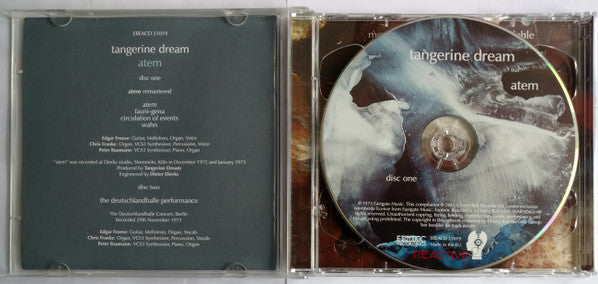 Tangerine Dream : Atem (2xCD, Album, RE, RM + CD)