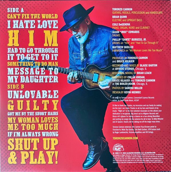 Toronzo Cannon : Shut Up & Play! (LP, Album, Yel)