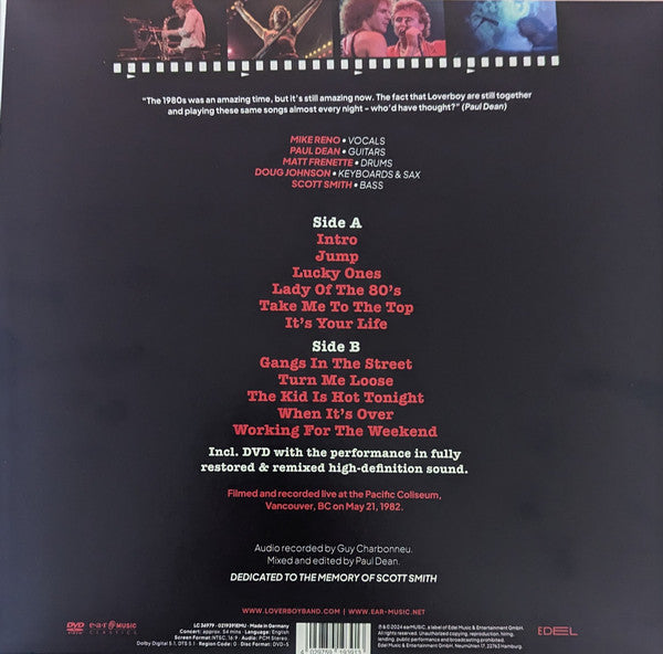 Loverboy : Live In '82 (LP, Album, 180 + DVD-V, Album, NTSC, 5.1 + Ltd)