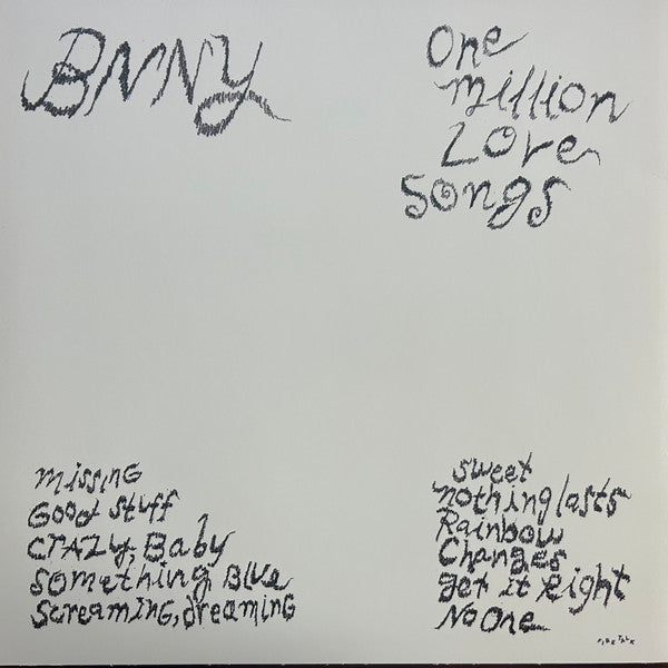 Bnny (2) : One Million Love Songs (LP, Album, Bla)