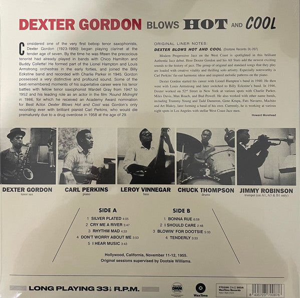 Dexter Gordon : Dexter Blows Hot And Cool (LP, Album, Ltd, RE, 180)