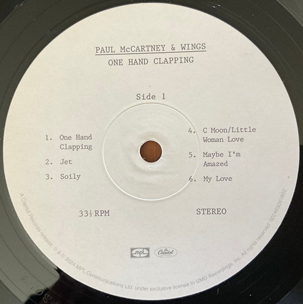 Wings (2) : One Hand Clapping (2xLP, Album, RM, 180)
