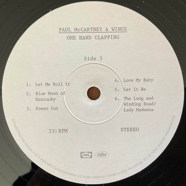 Wings (2) : One Hand Clapping (2xLP, Album, RM, 180)