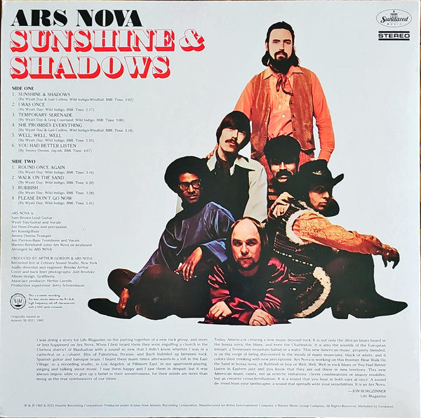 Ars Nova (3) : Sunshine & Shadows (LP, Album, RE)