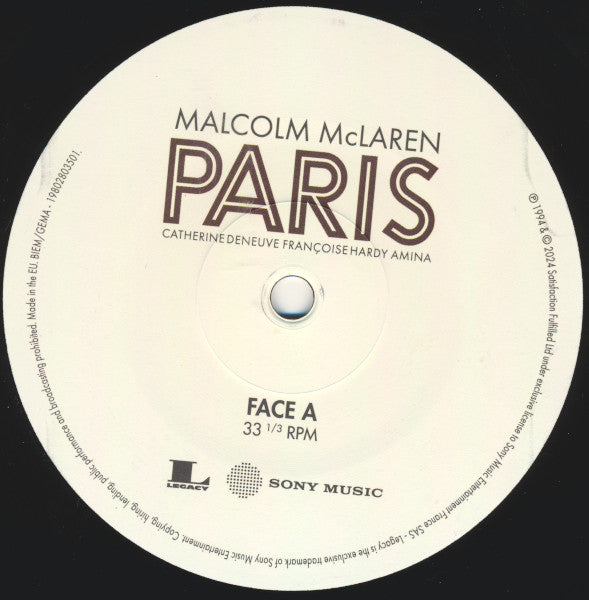 Malcolm McLaren, Catherine Deneuve, Françoise Hardy, Amina : Paris (2xLP, Album, RE)