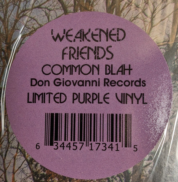 Weakened Friends : Common Blah (LP, Album, Ltd, RP, Pur)