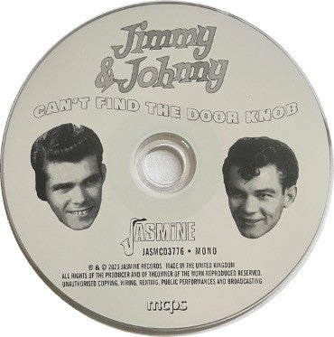 Jimmy & Johnny : Can't Find The Door Knob Selected Singles 1954-1961 (CD, Comp, Mono)
