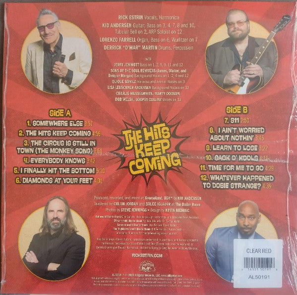 Rick Estrin And The Nightcats : The Hits Keep Coming (LP, Album, Red)