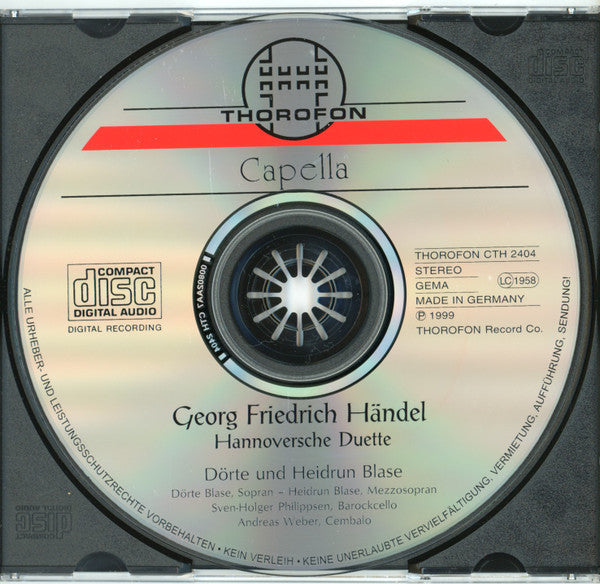 Georg Friedrich Händel - Dörte Blase, Heidrun Blase : Hannoversche Duette (CD, Album)