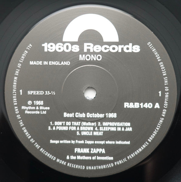 Frank Zappa : Beat Club (LP, Mono, Unofficial)
