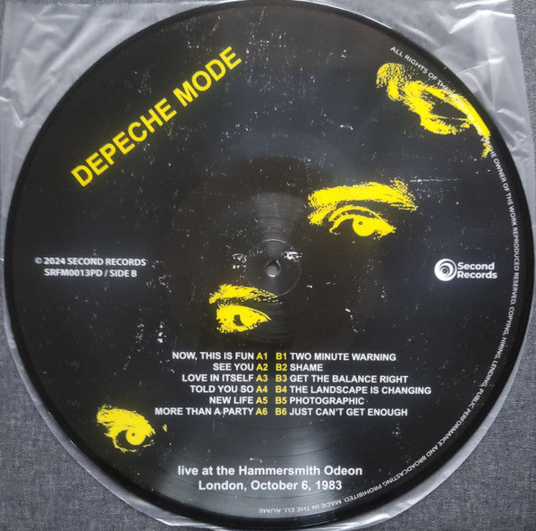 Depeche Mode : Live At The Hammersmith Odeon London, October 6, 1983 (LP, Pic, RE, Unofficial)