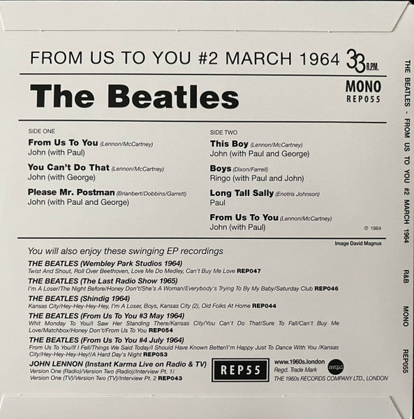 The Beatles : From Us To You #2 March 1964 (7", EP, Mono, Unofficial)