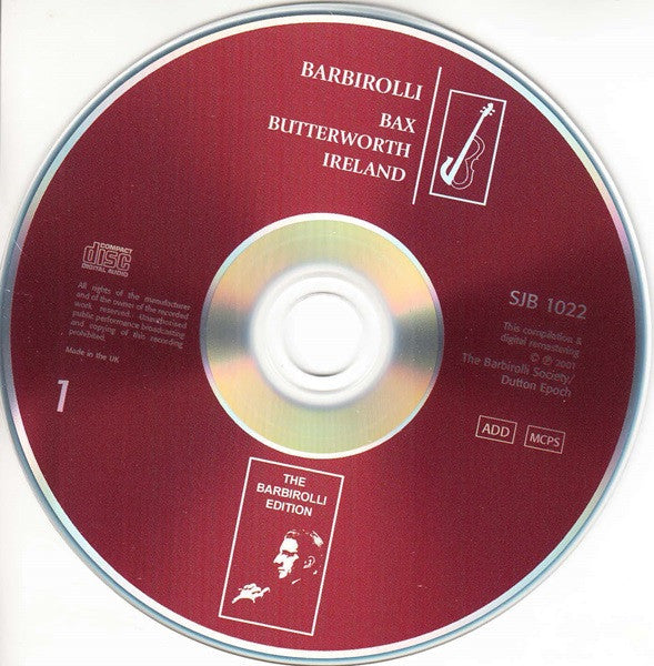 Sir John Barbirolli, Hallé Orchestra : The Barbirolli English Music Album (2xCDr, Comp, Mono, RE, RM)