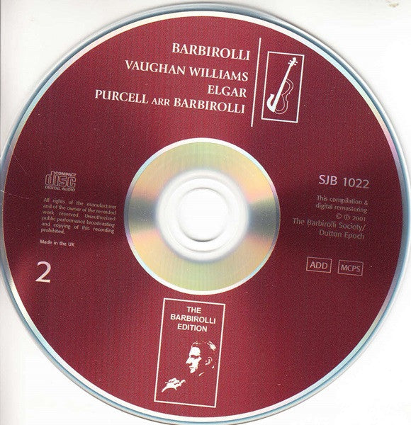 Sir John Barbirolli, Hallé Orchestra : The Barbirolli English Music Album (2xCDr, Comp, Mono, RE, RM)