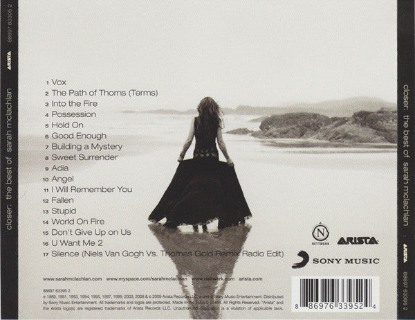 Sarah McLachlan : Closer: The Best Of Sarah McLachlan (CD, Comp)