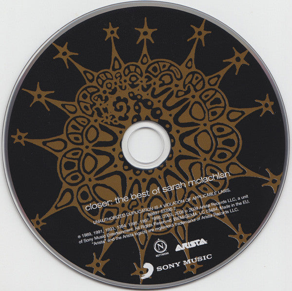 Sarah McLachlan : Closer: The Best Of Sarah McLachlan (CD, Comp)