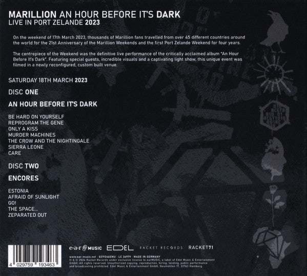 Marillion : An Hour Before It's Dark Live In Port Zelande 2023 (2xCD, Dig)