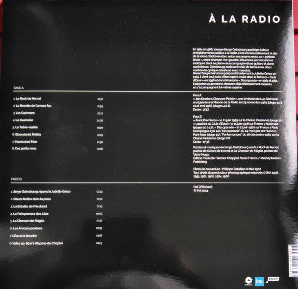 Serge Gainsbourg : Serge Gainsbourg À La Radio (LP, Album)