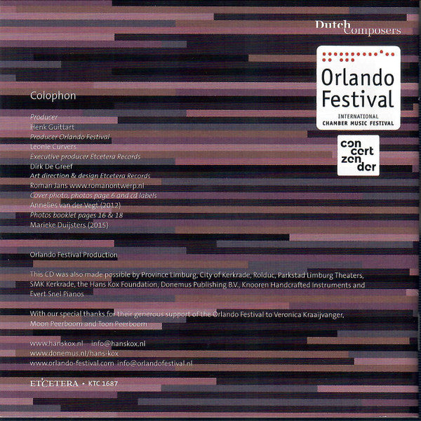 Hans Kox : Chamber Music At Orlando (2xCD)