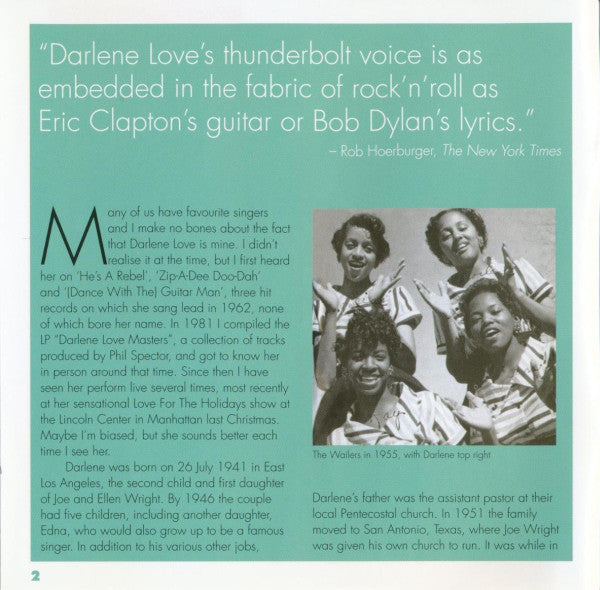 Darlene Love : So Much Love: A Darlene Love Anthology 1958-1998 (CD, Comp, Mono, RM)