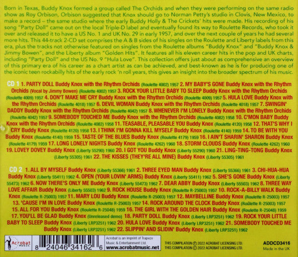 Buddy Knox : Party Doll: Singles & Albums 1957-62 (2xCDr, Comp)