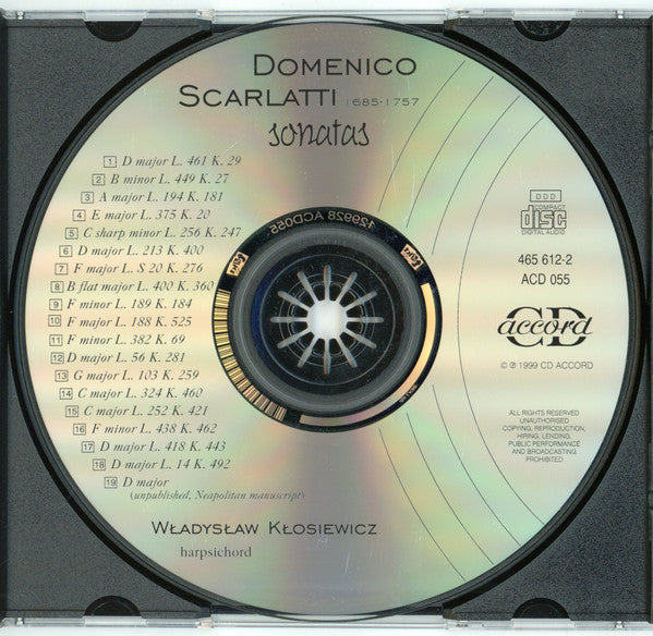 Domenico Scarlatti, Władysław Kłosiewicz : Sonatas (CD)