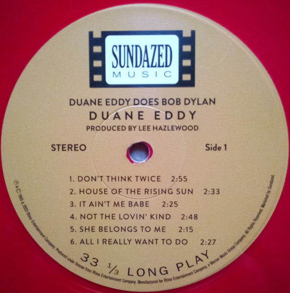 Duane Eddy : Duane Eddy Does Bob Dylan (LP, Album, RE, Red)