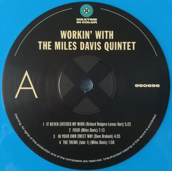 The Miles Davis Quintet : Workin’ With The Miles Davis Quintet (LP, Album, Ltd, RE, Blu)