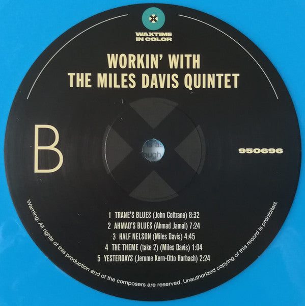 The Miles Davis Quintet : Workin’ With The Miles Davis Quintet (LP, Album, Ltd, RE, Blu)