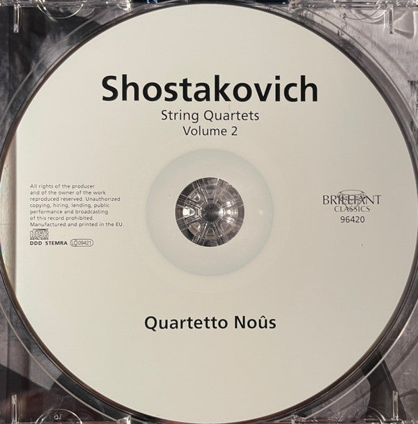 Dmitri Shostakovich, Quartetto Noûs : String Quartets Volume 2 (CD, Album)