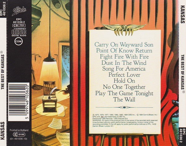 Kansas (2) : The Best Of Kansas (CD, Comp, RE)