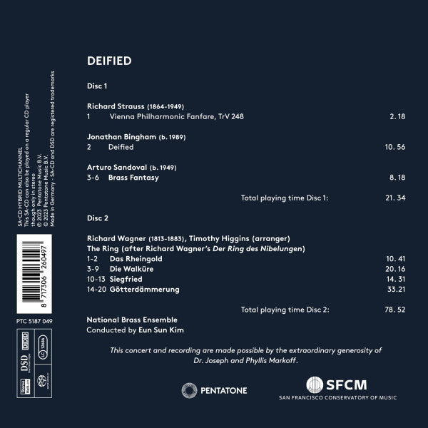 National Brass Ensemble, Eun Sun Kim : Deified (2xSACD, Hybrid, Multichannel)