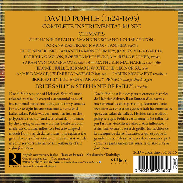 David Pohle, Ensemble Clematis : Complete Sonatas & Ballet Music (2xCD, Album)