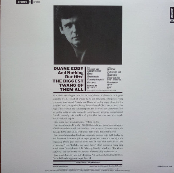 Duane Eddy : The Biggest Twang Of Them All (LP, RE, Cok)