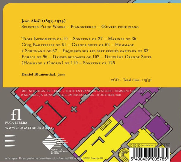Jean Absil, Daniel Blumenthal : Selected Piano Works (2xCD, Album)
