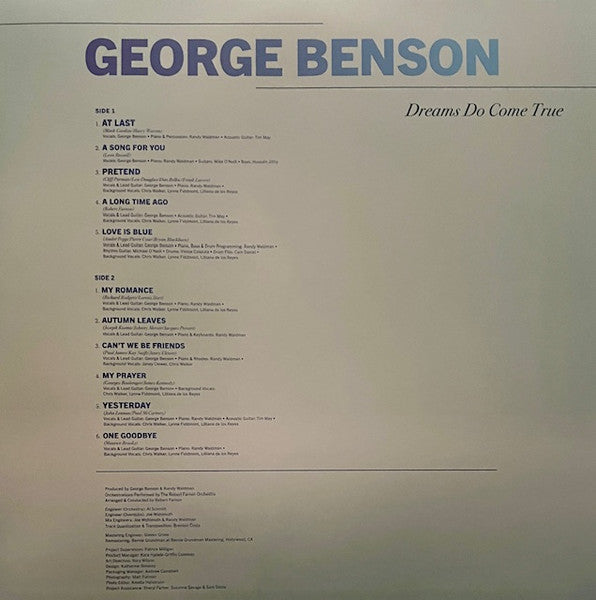 George Benson, Robert Farnon And His Orchestra : Dreams Do Come True : When George Benson Meets Robert Farnon (LP, Album)