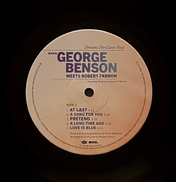 George Benson, Robert Farnon And His Orchestra : Dreams Do Come True : When George Benson Meets Robert Farnon (LP, Album)