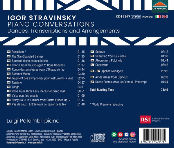 Igor Stravinsky, Luigi Palombi : Piano Conversations (CD, Album)
