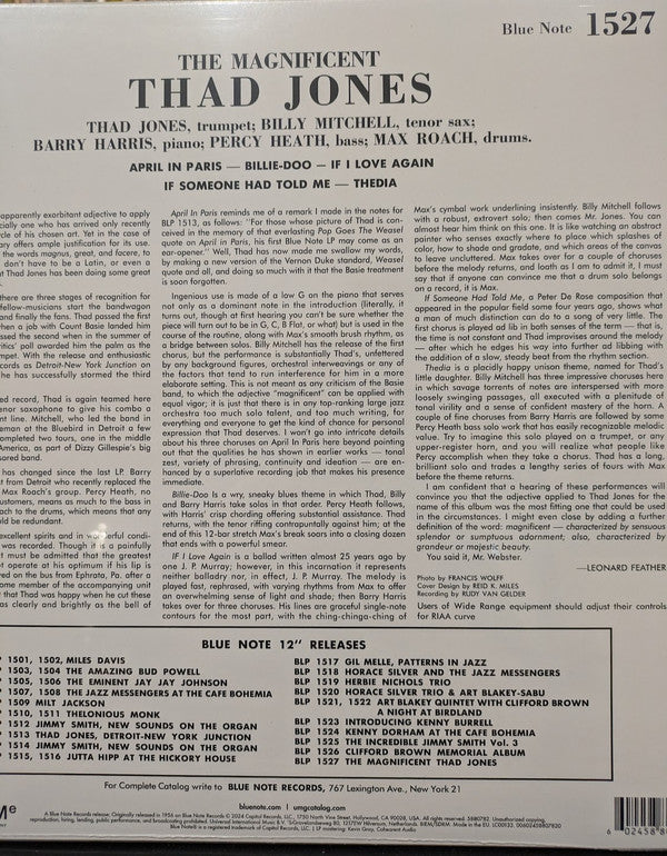 Thad Jones : The Magnificent Thad Jones (LP, Album, Mono, RE, 180)