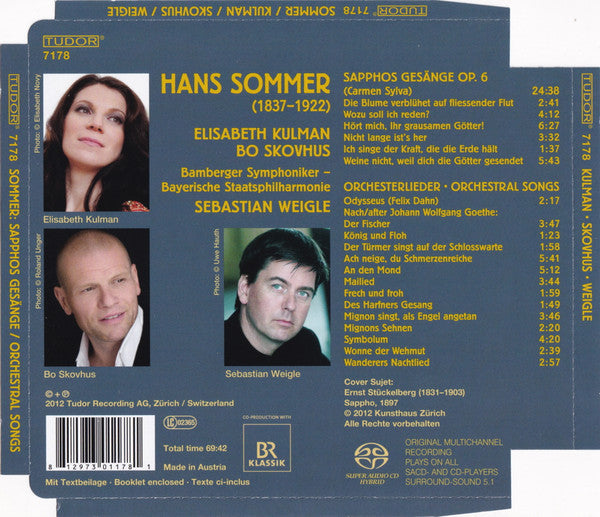 Hans Sommer, Elisabeth Kulman, Bo Skovhus, Bamberger Symphoniker, Sebastian Weigle : Sapphos Gesänge, Goethe-Lieder (SACD, Hybrid, Multichannel)