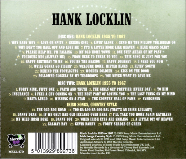 Hank Locklin : 1955 To 1967 +  Irish Songs, Country Style (2xCD, Comp, RM)