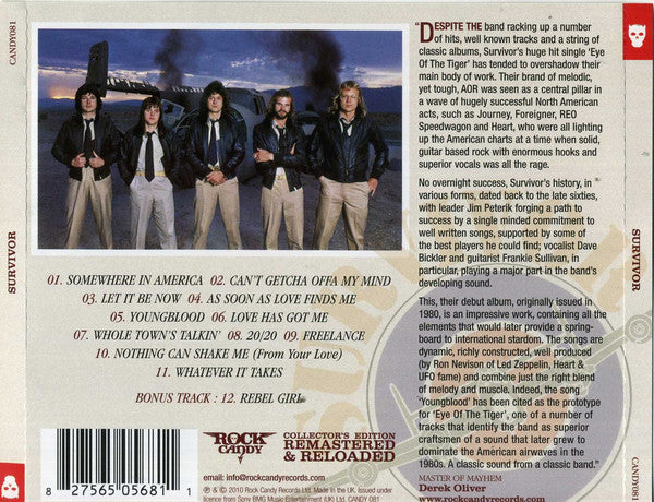 Survivor : Survivor (CD, Album, RE, RM)